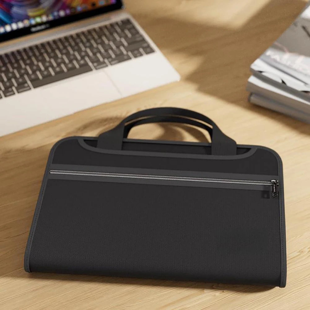 Large Capacity Fireproof Waterproof Document Bag Document Safe Storage Bag With Zipper Handheld File Organiser For Business Peaceful Pleasures Health and Wellness