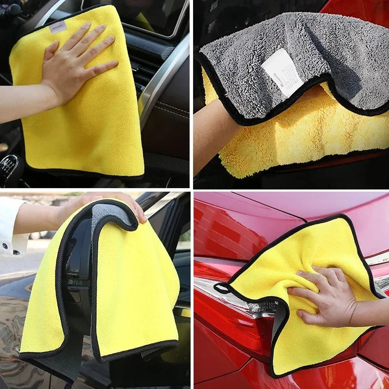 Microfiber Car Wash Towels | Double-Sided Coral Velvet 1/3/5 Pack