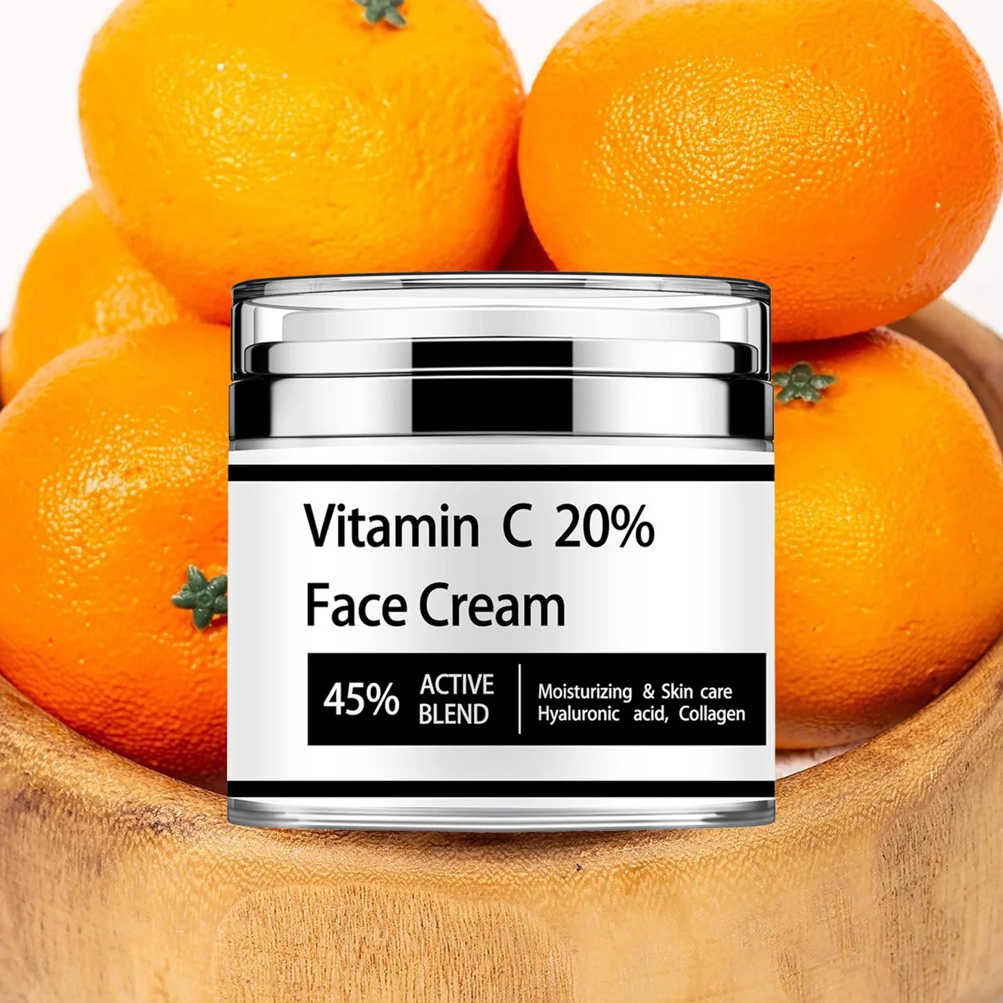 Radha Beauty Glow Boosting Vitamin C Moisturizer, 1.7 fl oz. for Face, Neck, Peaceful Pleasures Health and Wellness