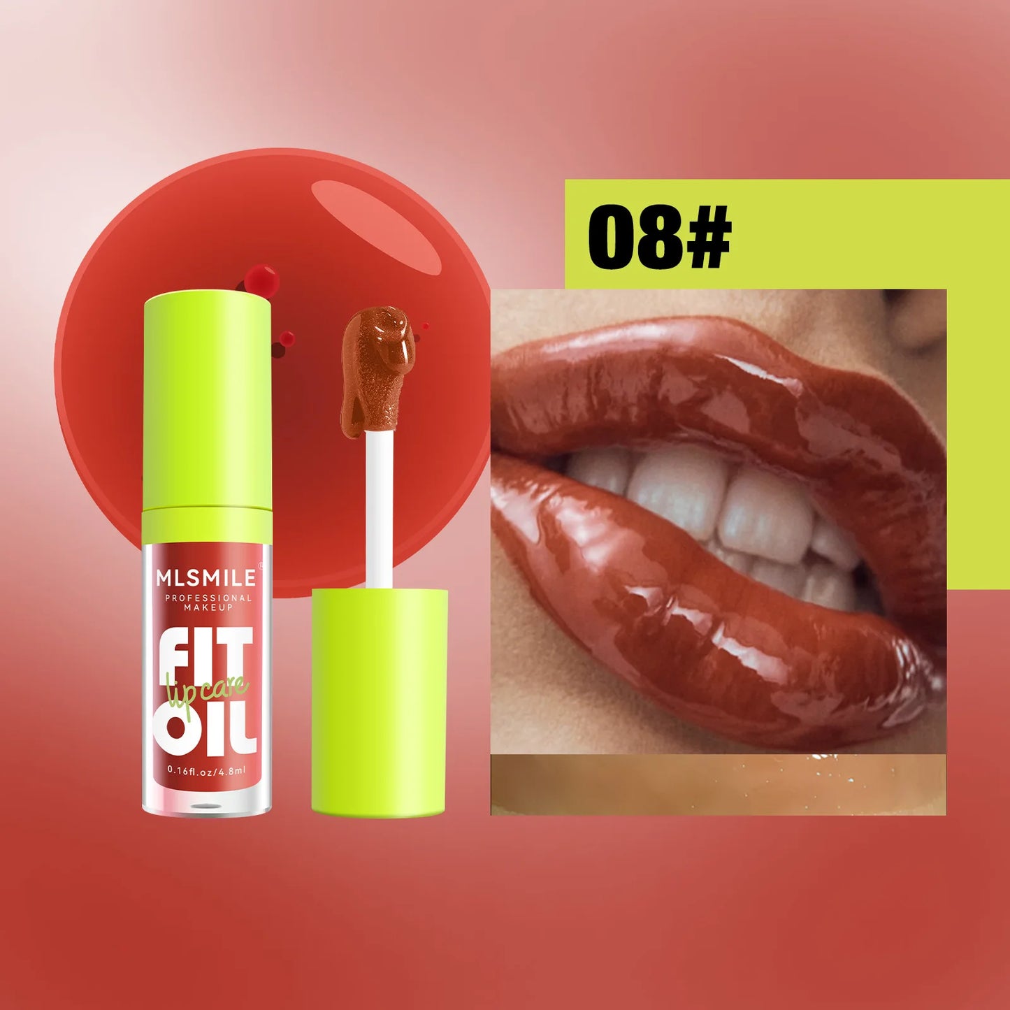 MLSMILE Plumping Lip Oil Gloss – Hydrating Mirror Finish