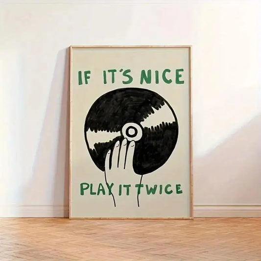 Minimalist Black Record Canvas Wall Art Print | Home Décor Canvas Wall Art Peaceful Pleasures Health and Wellness G2525-1 30x40cm No Frame