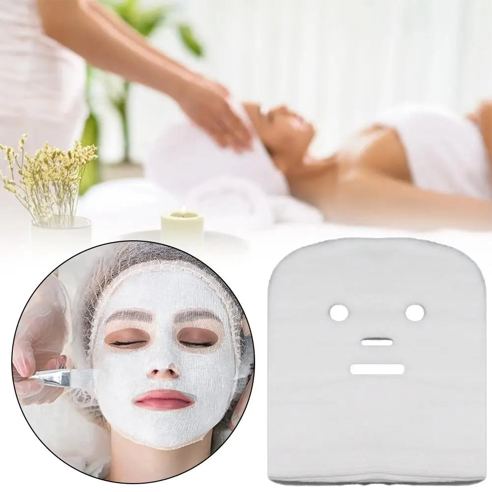 50-Pack Disposable Facial Gauze Sheets – Soft Face Mask Sheets