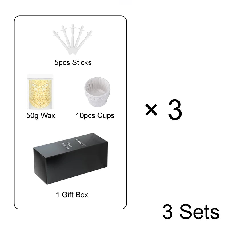 2026 Portable Nose And Ear Hair Removal Wax Bean Kit - Paper-Free Cleaning Set for Men & Women - Wax Bean Hair Removal Kit Peaceful Pleasures Health and Wellness 112-WhiteX3