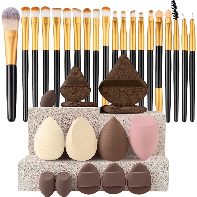 RUNTOIN 20Pcs Makeup Brush Set – Face & Eye Cosmetic Brushes