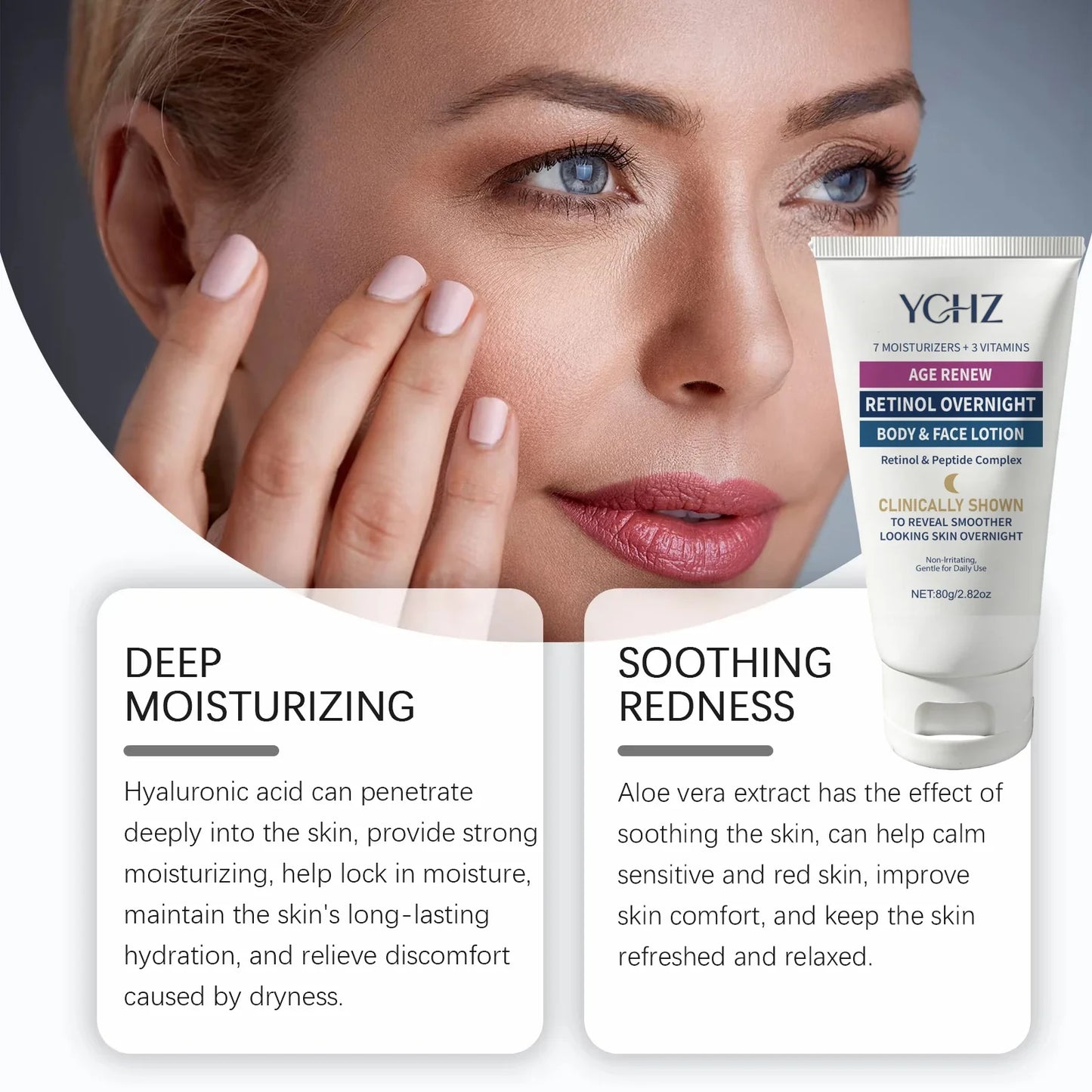 Retinol Peptide Body Lotion – Hyaluronic Acid & Vitamin E