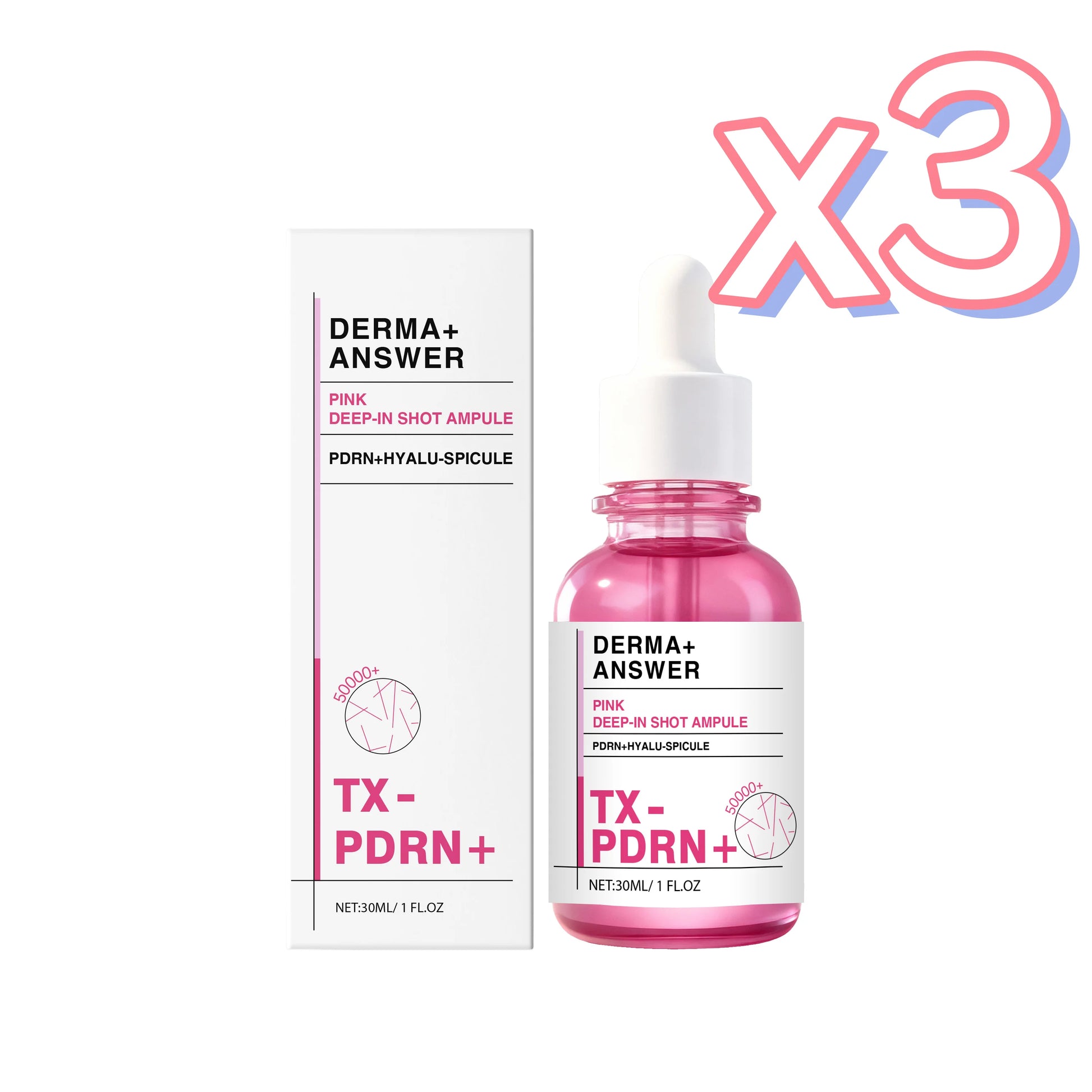Nicotinamide Brightening Face Essence Deep Moisturize Reduce Wrinkles Brighten Dullness Fade Dark Pigment Collagen Facial Serum Peaceful Pleasures Health and Wellness 30ml Boxed x 3pcs