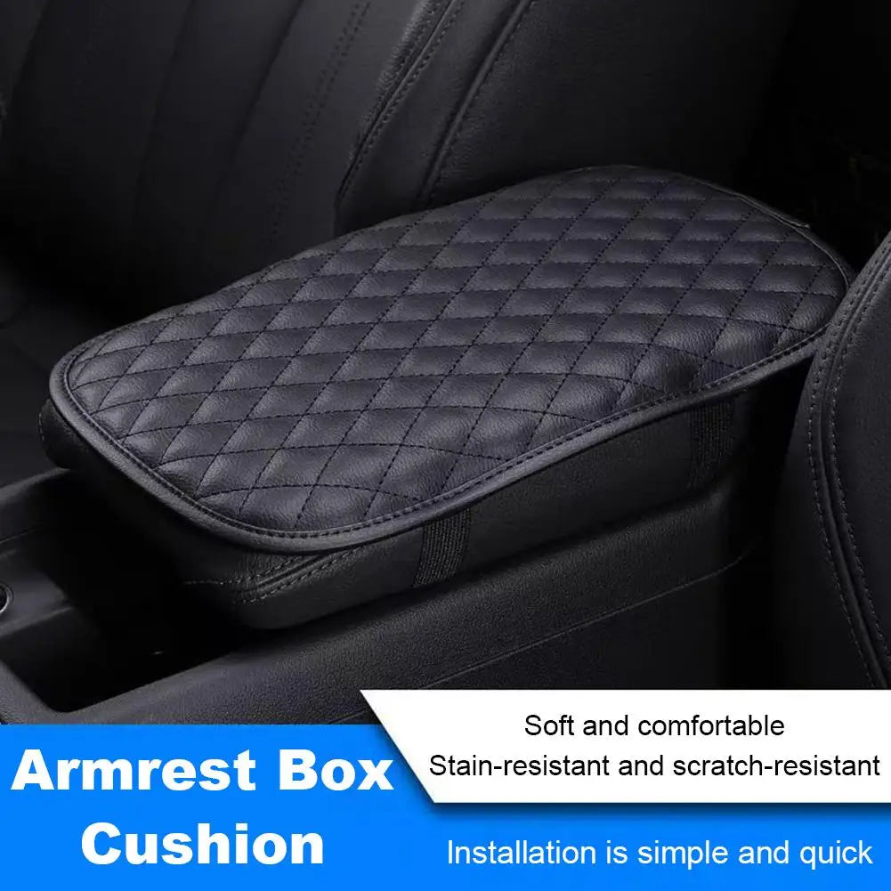 Universal Leather Armrest Box For Cars Memory Foam Armrest Pad For Vehicles Waterproof Protective Pad Automotive Interior Trim Peaceful Pleasures Health and Wellness