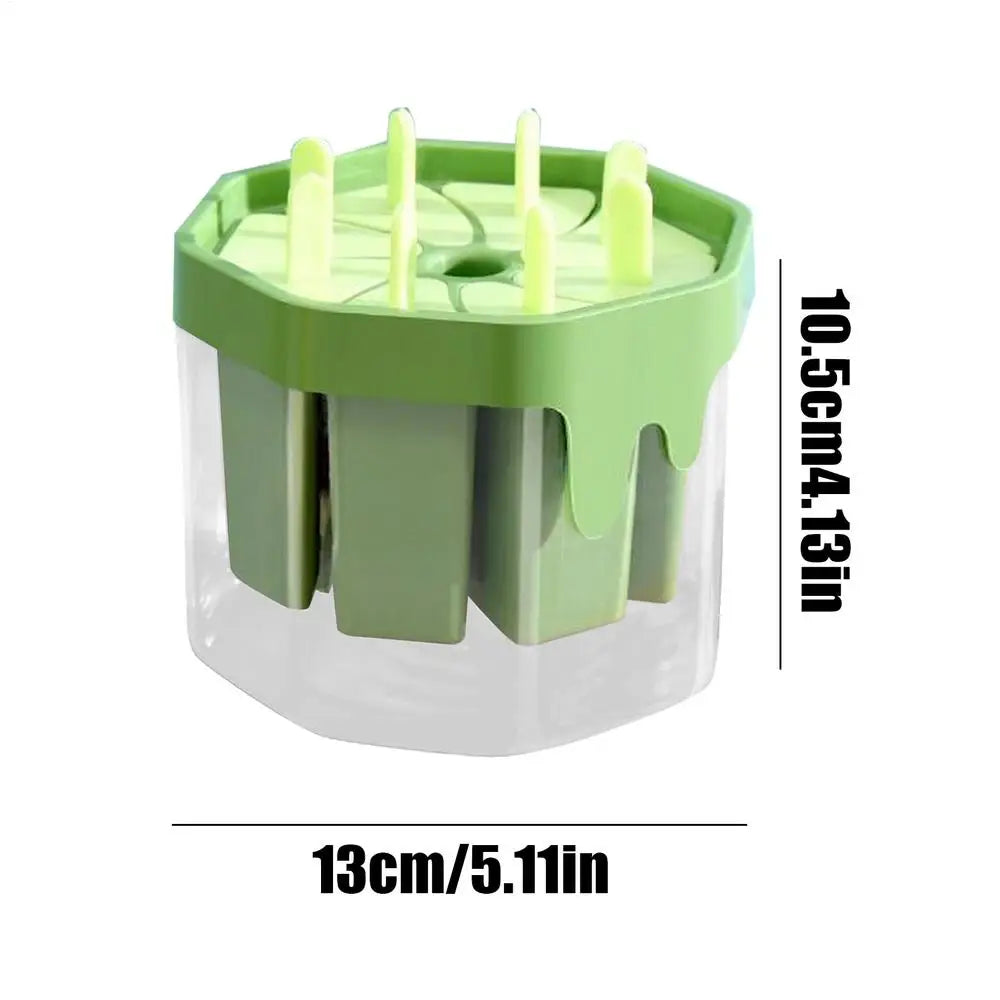 Ice Pop Molds 8-Cavity Reusable Non-Stick Easy Release Popsicles Maker For Summer Home Freezer, Juice Milk Fruit DIY Peaceful Pleasures Health and Wellness Mint Green