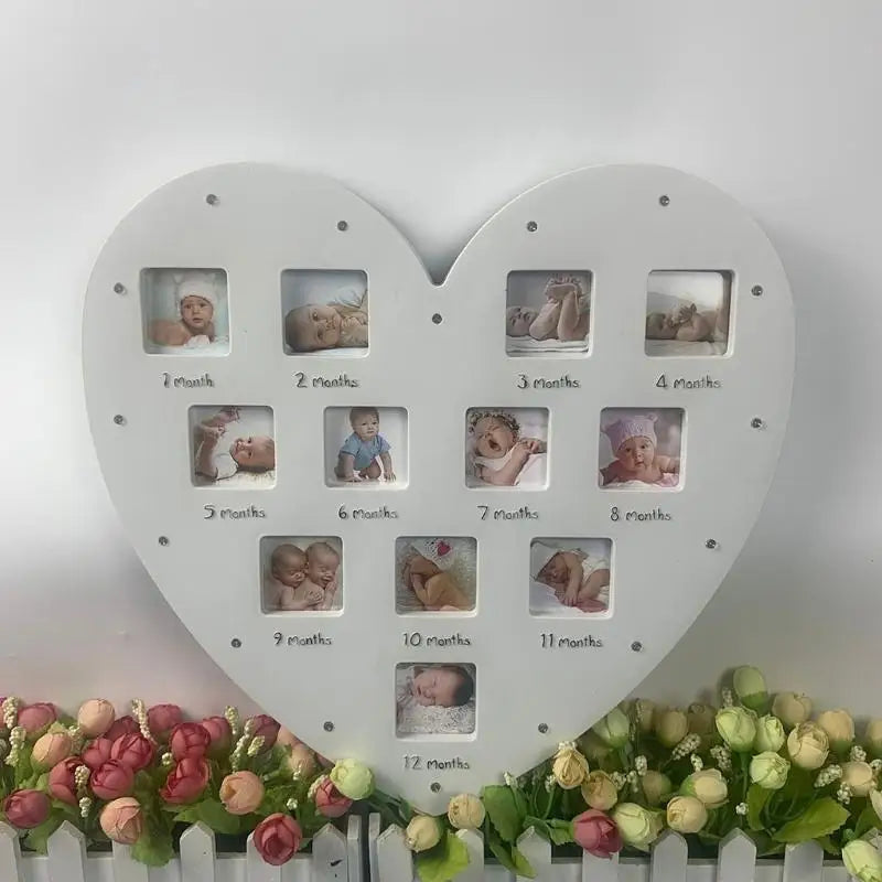 Baby's First Year Photo Frame with Light | 12 Month Milestone