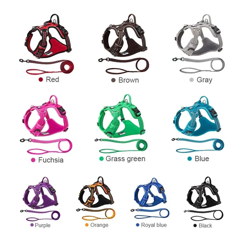 Truelove Pet Harness+Pet Leash Set Rope 110cm/200cm All-in-one Reflective Dog Harness No Pull Adjustable Buckles Dropshipping Peaceful Pleasures Health and Wellness