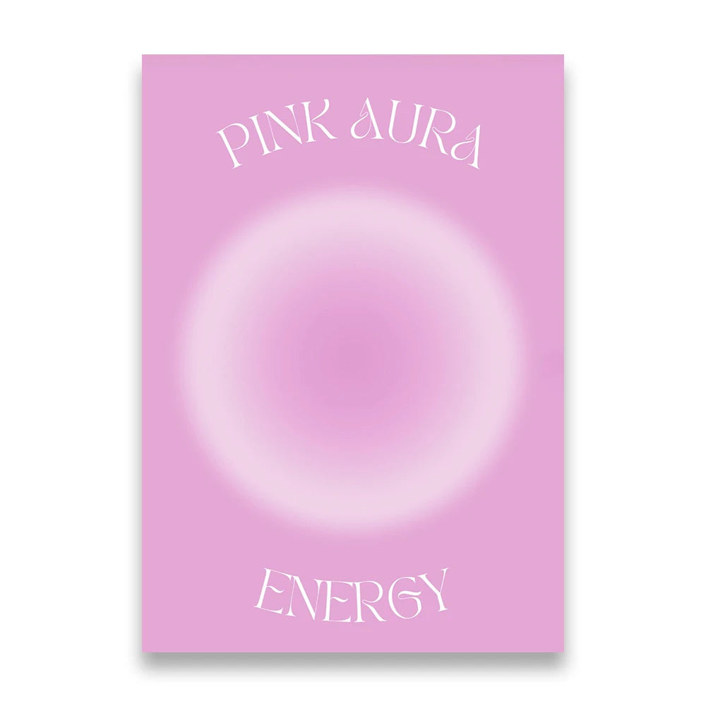 Pink Aura Spiritual Affirmation Canvas Wall Art | Nordic Print