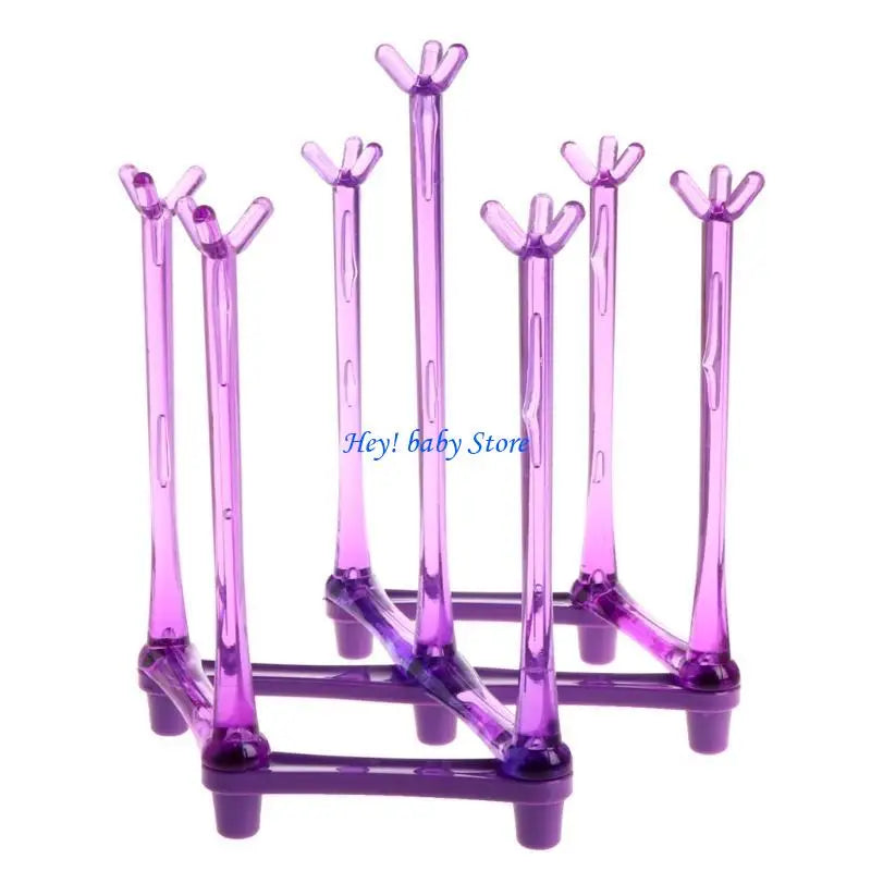 Baby Bottle Drying Rack with Tray – 7-Slot Countertop Holder