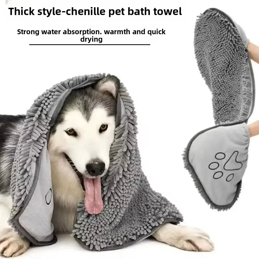 Super Absorbent Quick-Dry Pet Bath Towel for Dogs & Cats