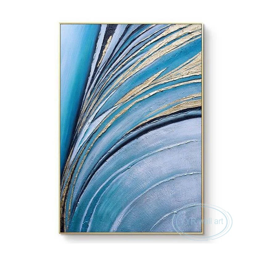 Hand-Painted Abstract Oil Painting Canvas Wall Art | Modern Decor Canvas Oil Painting Peaceful Pleasures Health and Wellness No frame 80cmx140cm