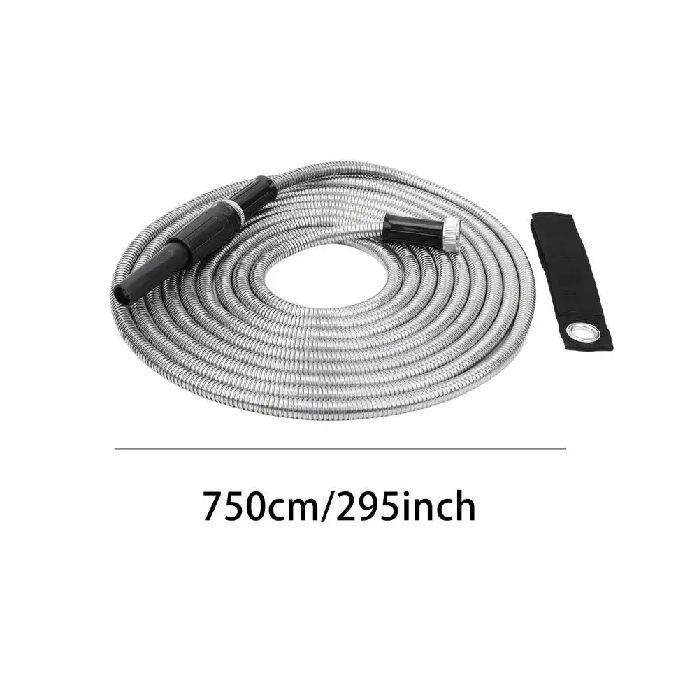 Garden Hose 25FT Stainless Steel Watering Pipe Outdoor Washing Hose For Garden Lawn Irrigation Landscape Farm Backyard Peaceful Pleasures Health and Wellness China Mainland AS SHOW