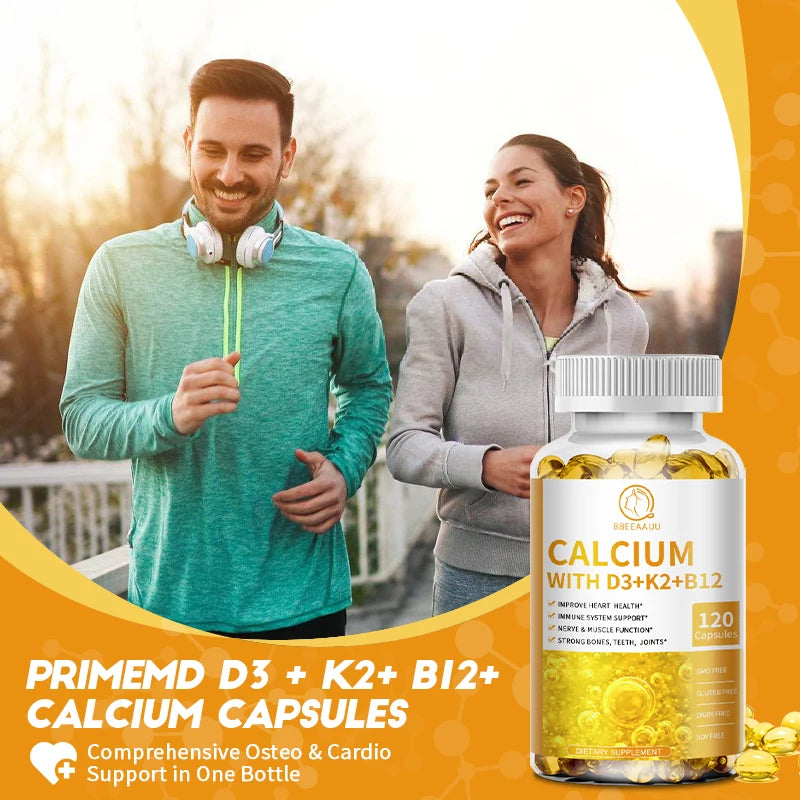 Calcium Supplement with Vitamin K2, D3 & B12 – Bone & Joint Support Dietary Supplement Peaceful Pleasures Health and Wellness