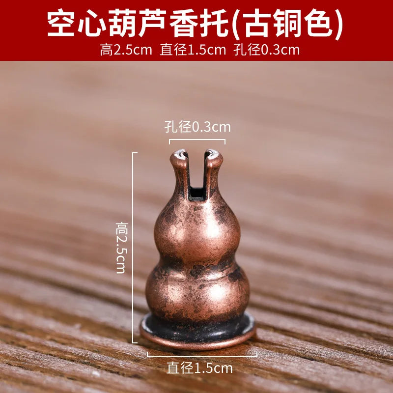 Brass Incense Burner Holder for Incense Stick Coil Bottle Gourd Shaped Copper Incense Holder Copper Censer 모기향 거치홀더 방향제 Peaceful Pleasures Health and Wellness type6