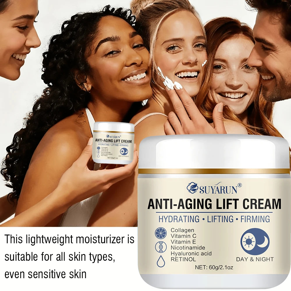 SUYARUN Retinol Collagen Anti-Aging Face Cream Natural Formula for Firming Wrinkles Lifting And Hydrating Skin. Peaceful Pleasures Health and Wellness