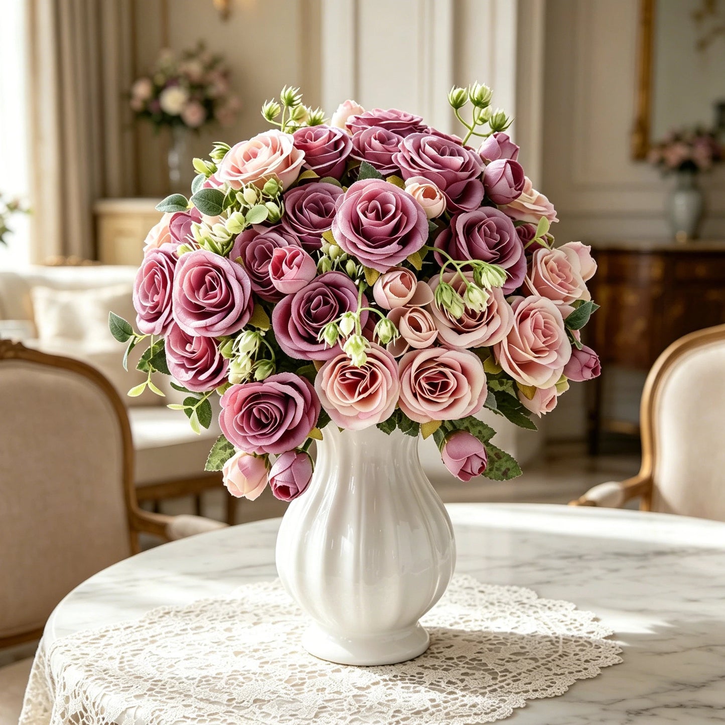 Silk Peony Artificial Flowers Bouquet for Wedding & Home Decor