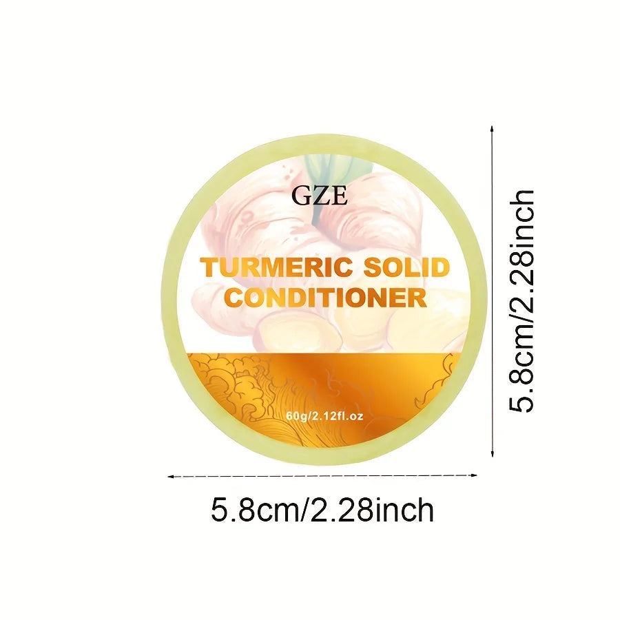 GZE Ginger Shampoo Bar Soap and Turmeric Solid Conditioner Hair Set for Thinning, Lock in Moisture & Shine and Control Frizz. Peaceful Pleasures Health and Wellness