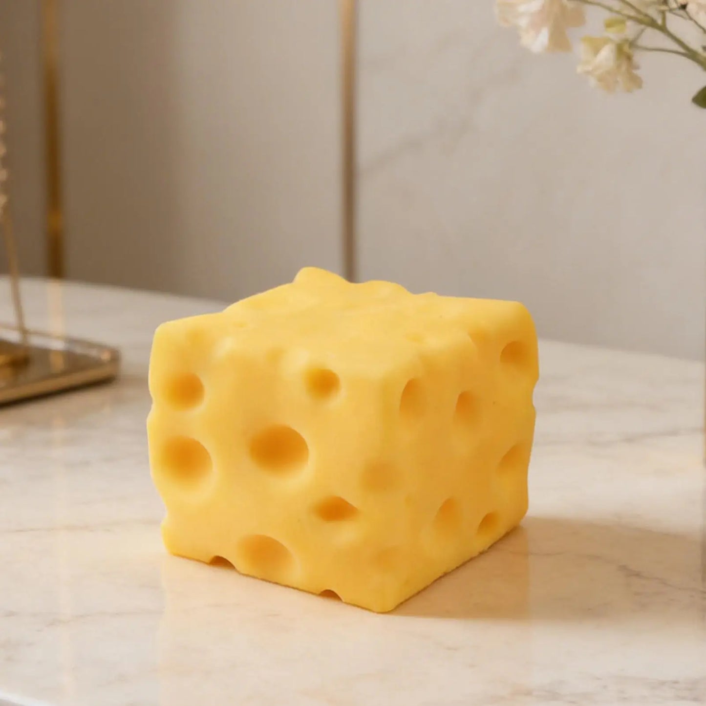 Squishy Cheese Cube Fidget Toy – Slow Rebound Stress Relief