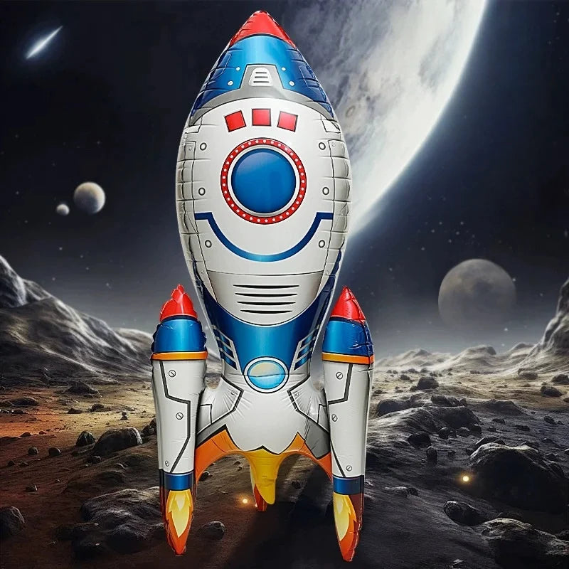 Outer Space Foil Balloons – Rocket Planet Astronaut Party Decor