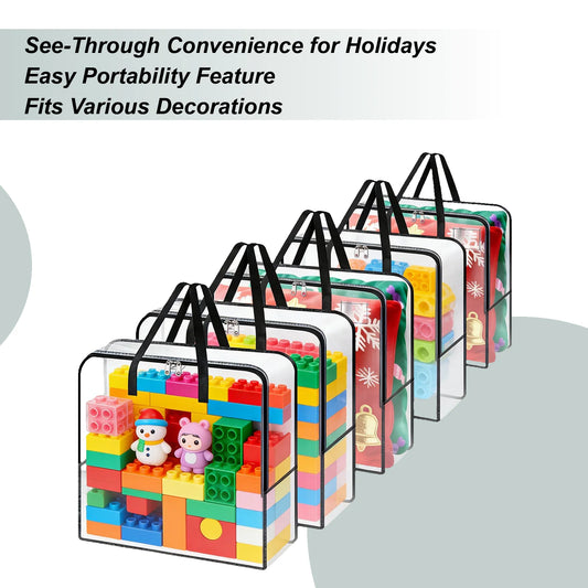 5-Pack Clear Christmas Wreath Storage Bags | Garland Organizer Holiday Storage Bag Peaceful Pleasures Health and Wellness China Mainland