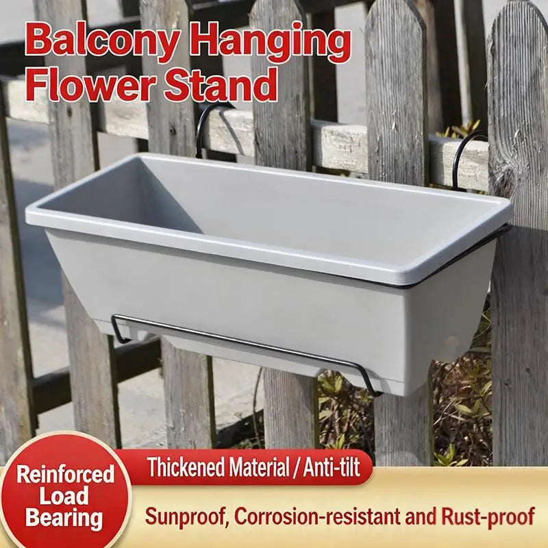 Rectangular Flower Pot Hanging Rack For Growing Vegetables Suitable For Home Balconies Hanging Plastic Vegetable Planting Pots Peaceful Pleasures Health and Wellness