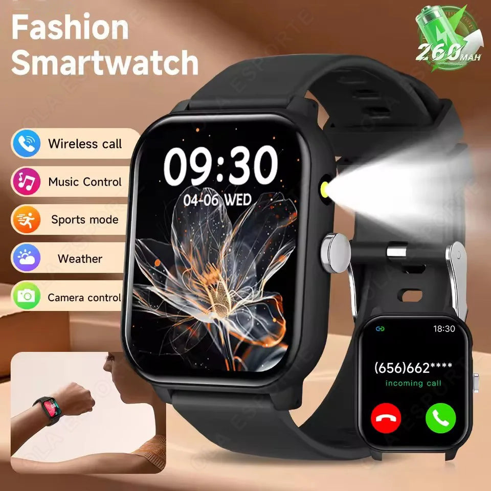 2026 New 1.83-inch Screen Smartwatch with Wireless Call Rich Watch Dail Music Player Message Push Flashlight Smart Voice for Men Peaceful Pleasures Health and Wellness