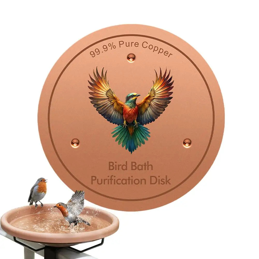 Copper Disc for Bird Bath – 10cm Water Purification Disk