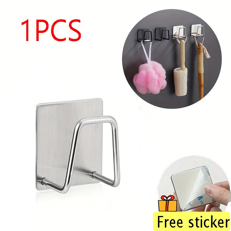 Stainless Steel Sink Sponge Holder | Adhesive Wall Organizer