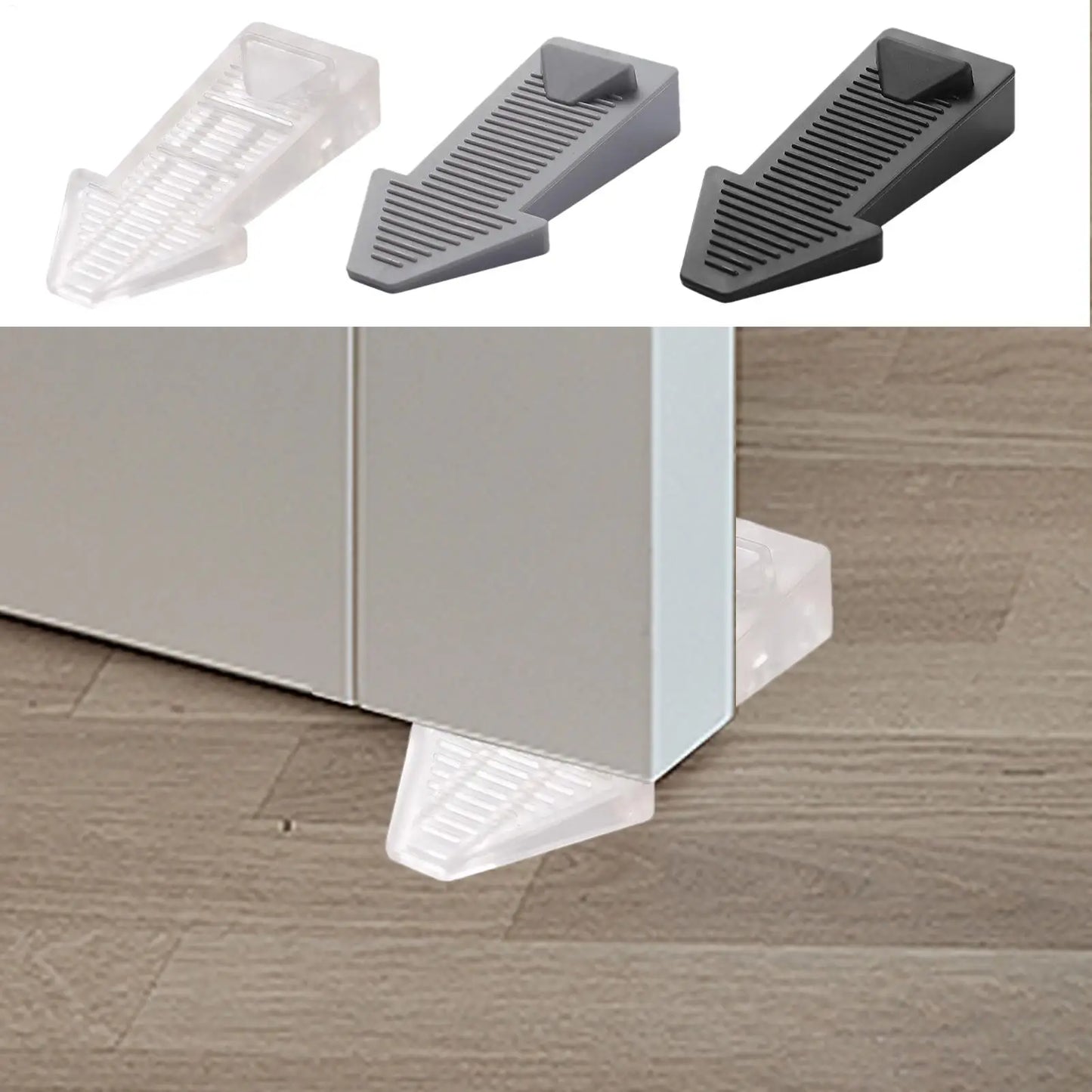 Anti-Slip Rubber Door Stopper Wedge for Home & Office