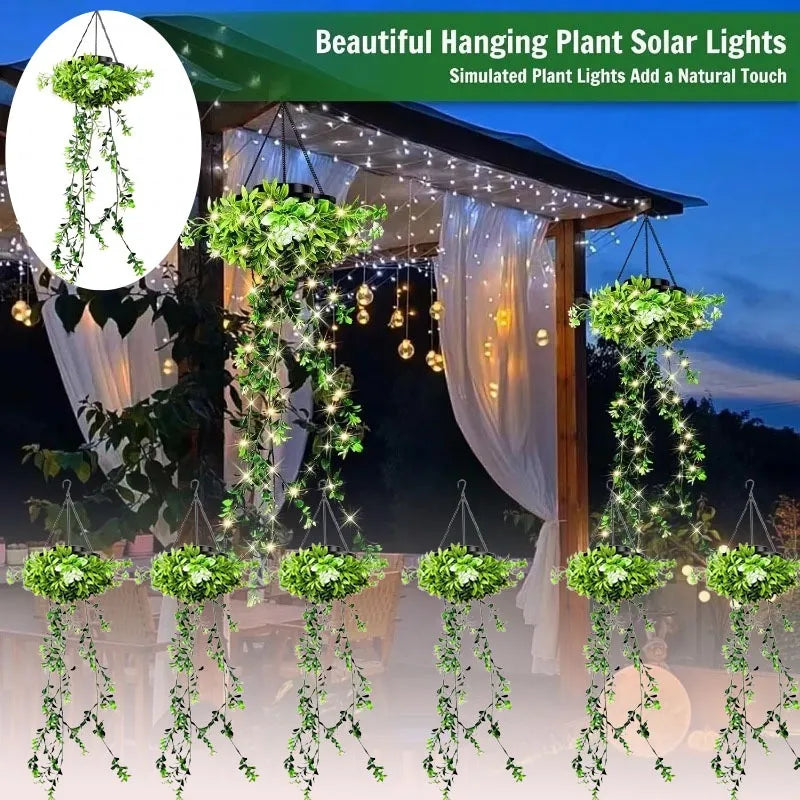 Solar Hanging Ivy Light – Waterproof Outdoor Garden Lamp
