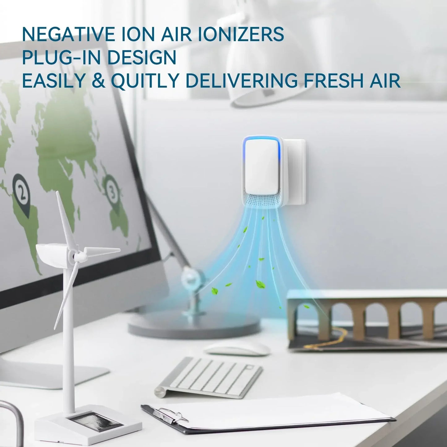 URGGU Mini Plug-In Negative Ion Air Purifier – Quiet Ionizer