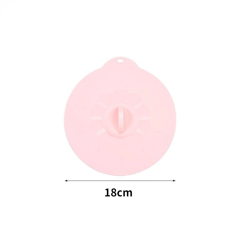 Reusable Silica Gel Spill Stopper Cover Universal Silicone Food Bowl Pot Lid Silicone Cover Pan Cooking Kitchen Accessories DC05 Peaceful Pleasures Health and Wellness Pink-2