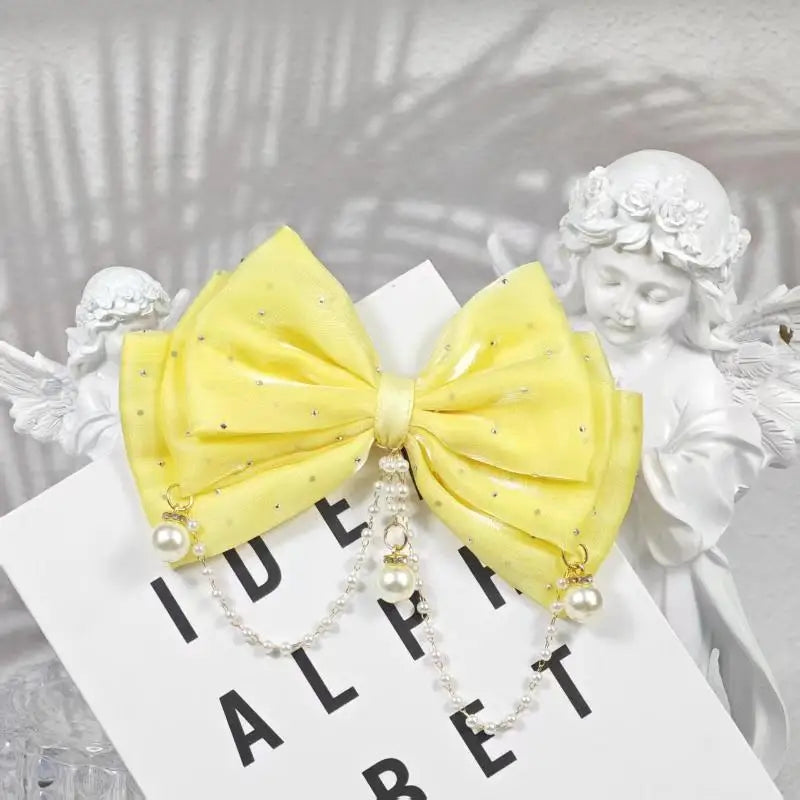 Rhinestone Bow Hair Clip for Girls – Princess Party Accessory