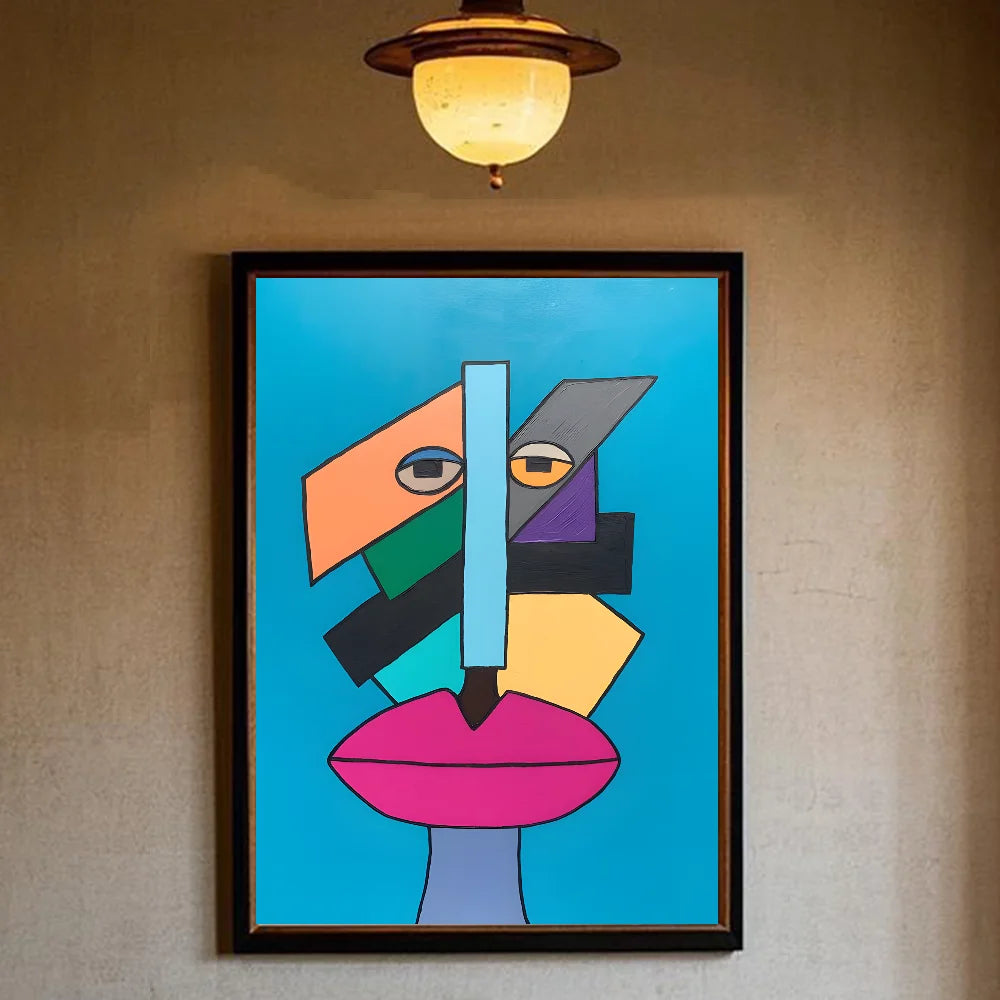 Picasso Abstract Art Wall Poster – Waterproof PVC Home Décor Abstract Wall Poster Peaceful Pleasures Health and Wellness z16 21X30cmNoframe