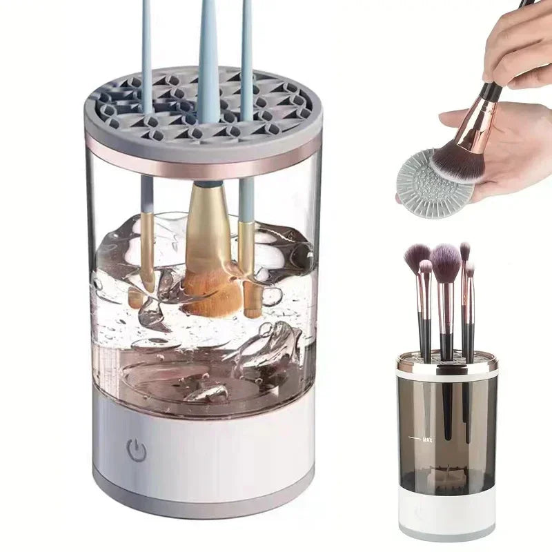 Portable Electric Makeup Brush Cleaner – USB Spinning Dryer