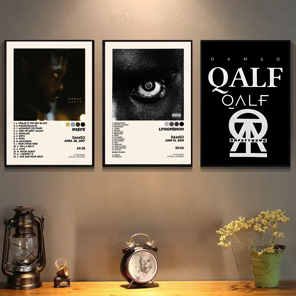 D-Damso Qalf Rapper Poster HD art sticky wall waterproof home living room bedroom bar aesthetic decoration Peaceful Pleasures Health and Wellness