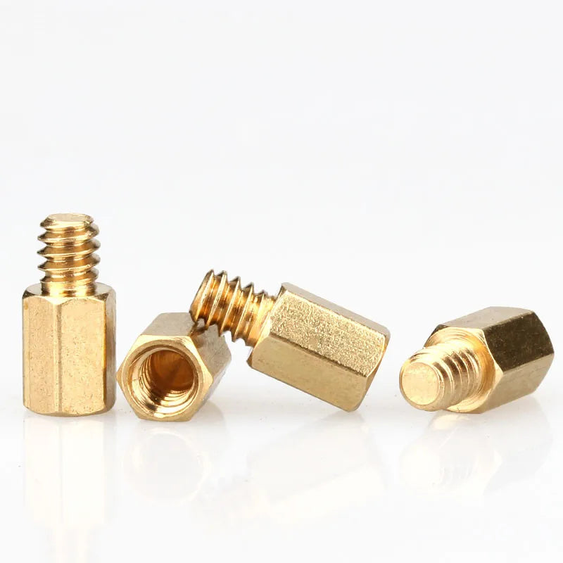 20pcs 6#-32X6+4mm 6#-32X6.5+4mm Hex Brass Standoff Spacer Pillar for PC Motherboard Peaceful Pleasures Health and Wellness