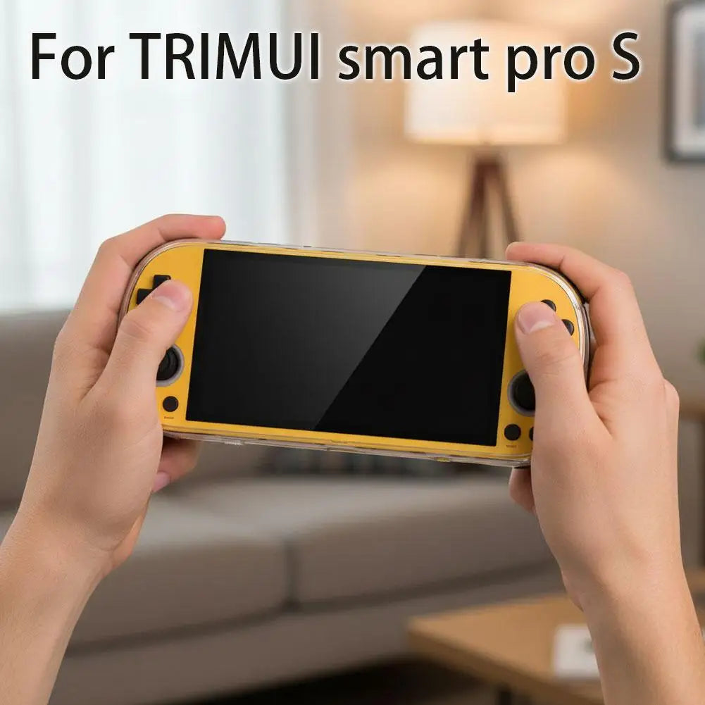 For TRIMUI Smart Pro S Handheld Protective Shell TPU Transparent Soft Rubber Shell Shockproof Cover Game Accessories Peaceful Pleasures Health and Wellness