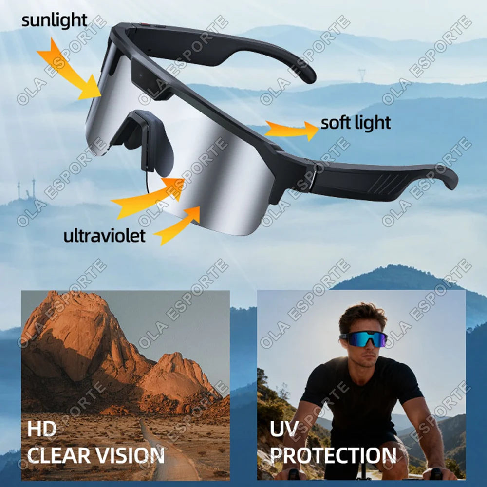 2026AI Smart Glasses Men with ChatGPT Voice Assistant 3000W Photo 1200P Video Recording Bluetooth 150+Translation Sunglasses IOS Peaceful Pleasures Health and Wellness