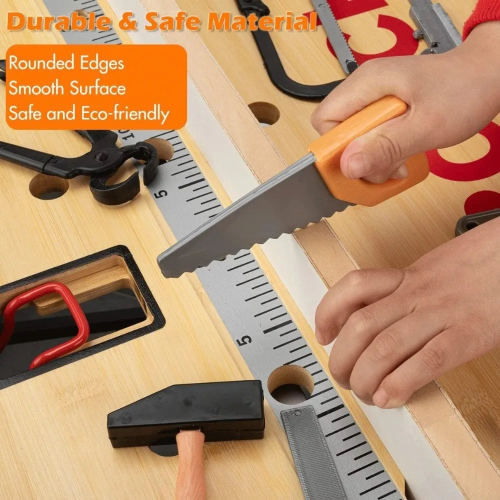 Kids 14-Piece Pretend Play Tool Set | Safe Plastic Toy Tools
