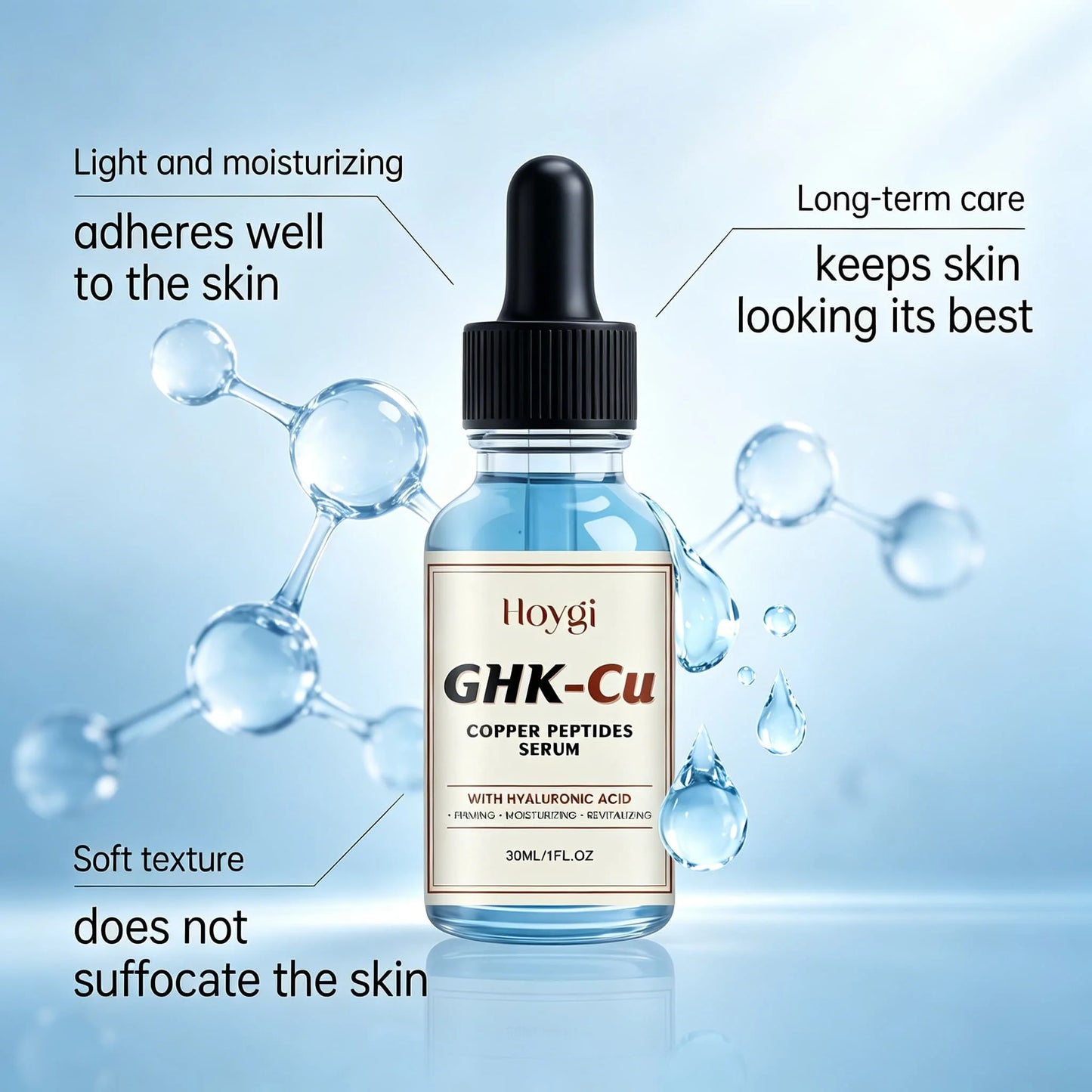 GHK-Cu Copper Peptide Serum with Hyaluronic Acid | Firming