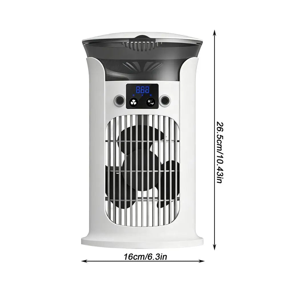 Portable Fan Portable Adjustable Cooling Cooler With Light Standing Desk Fan For Home Living Room Indoor Bedside Office Kitchen Peaceful Pleasures Health and Wellness China Mainland White