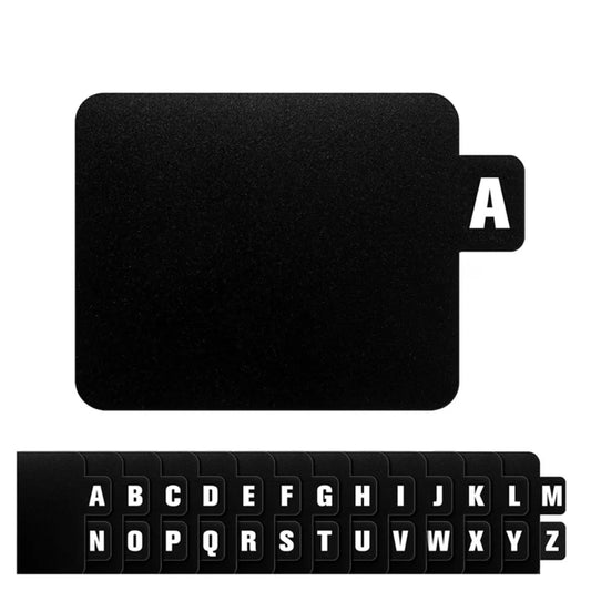 A-Z Vinyl Record Dividers 26pc – Alphabetical Bookmark Clips Record Dividers Peaceful Pleasures Health and Wellness Black