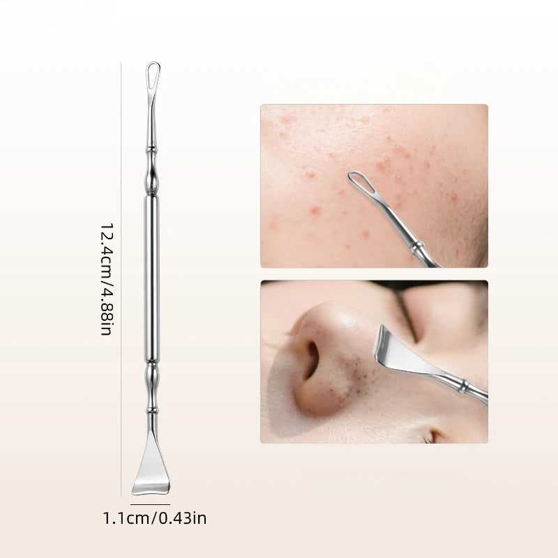 Stainless Steel Double-Head Blackhead Extractor Tool