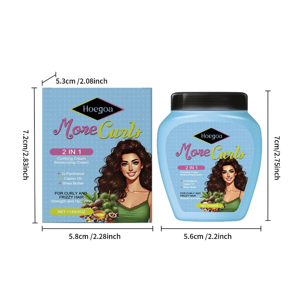 Leave-In Conditioner for Curl and Dry Hair Non-stick Hydrates Moisturize Shiny Nourishing Smoothing Anti-Frizz Care Cream 1/2pcs Peaceful Pleasures Health and Wellness