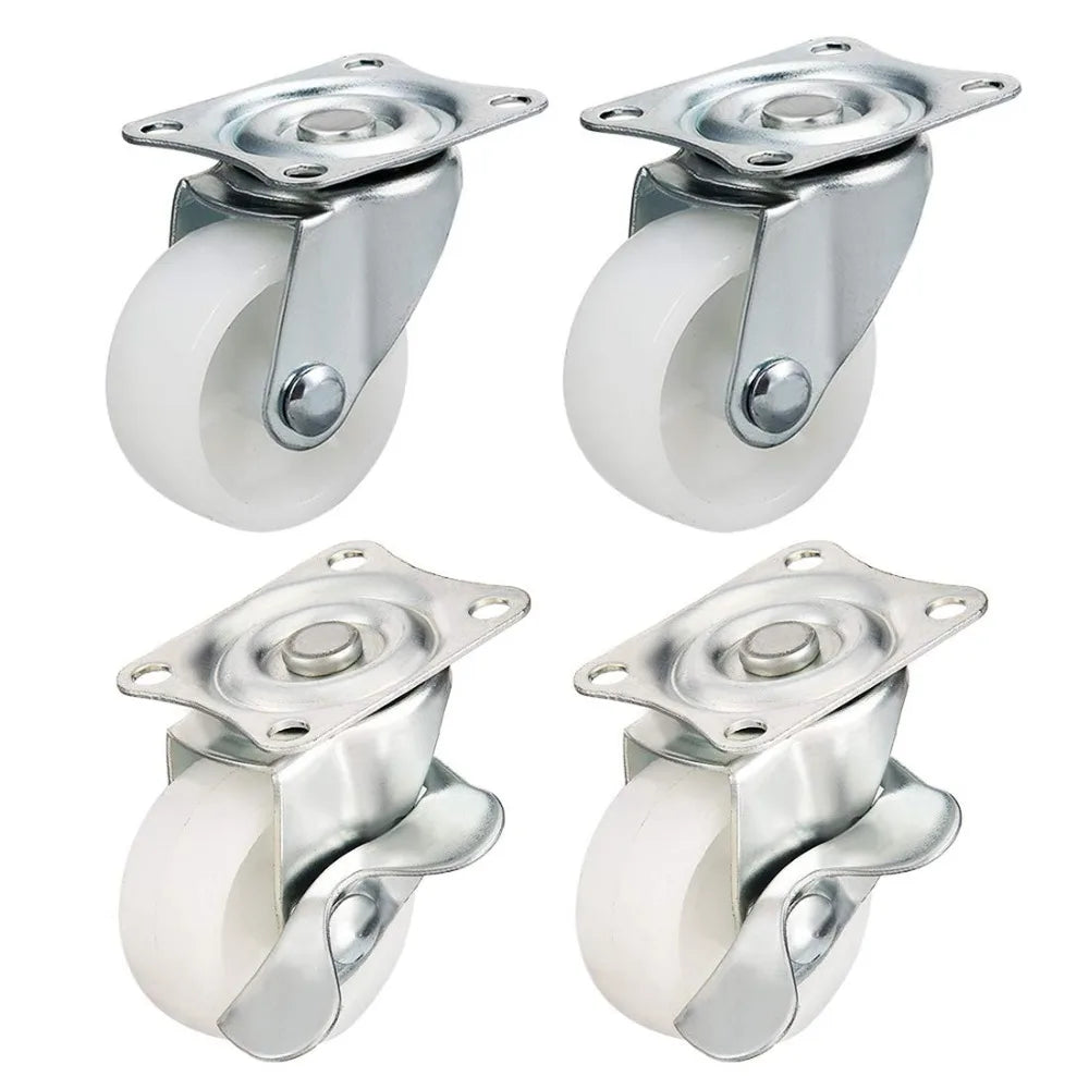 4-Pack 2.5" Heavy-Duty Swivel Furniture Casters | 360° Castors