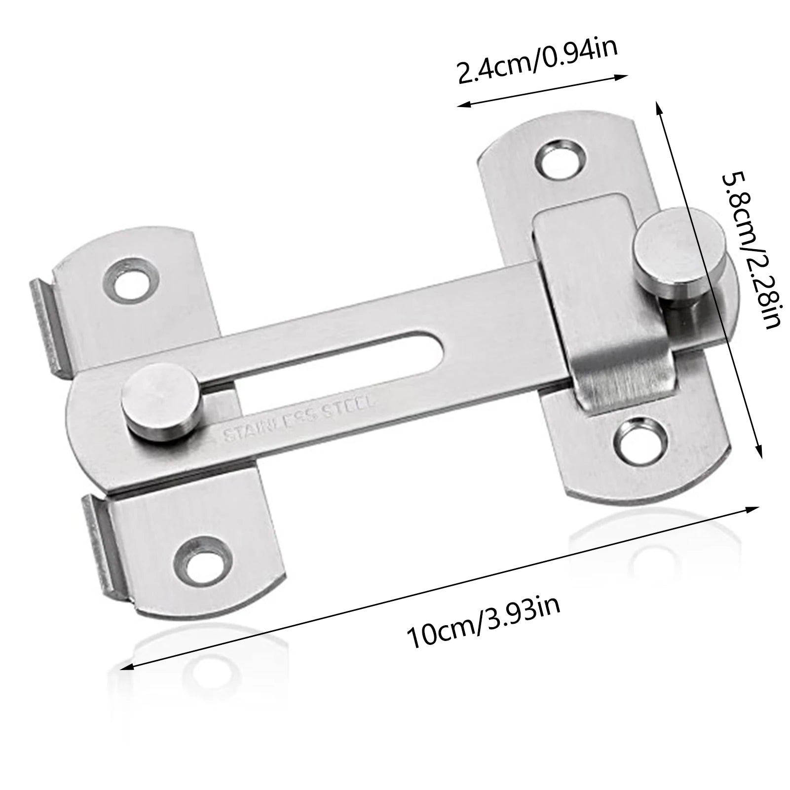 Stainless Steel Child Safety Cabinet Locks Sliding Door Snap Lock Durable Door Latch for Window Cabinet Fitting Room Peaceful Pleasures Health and Wellness